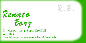 renato borz business card