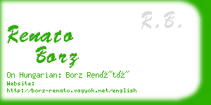 renato borz business card
